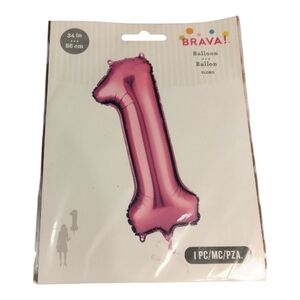 34" Pink Number 1 Balloon